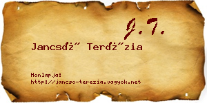 Jancsó Terézia névjegykártya