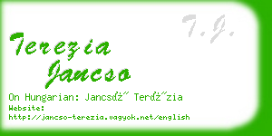 terezia jancso business card